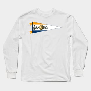 San Jose Flag Pennant Long Sleeve T-Shirt